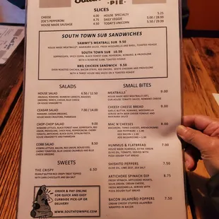 Menu 2 of 3