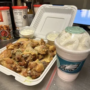 Wings n milkshake