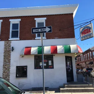 the front of the restaurant