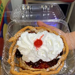 Funnel cake sundae