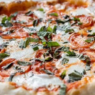 a freshly baked pizza