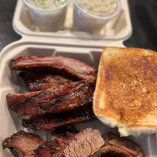 BBQ Combo Meals  2 Meats - ribs &amp; brisket