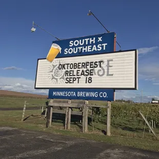 a sign for the brewery