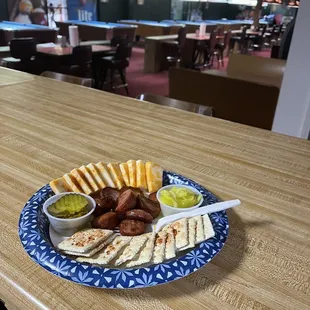 Sausage and cheese plate