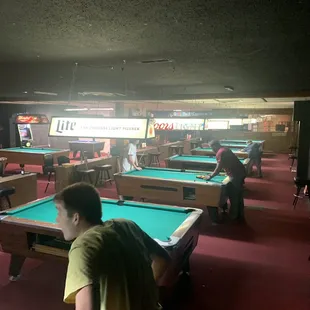 pool tables and arcades