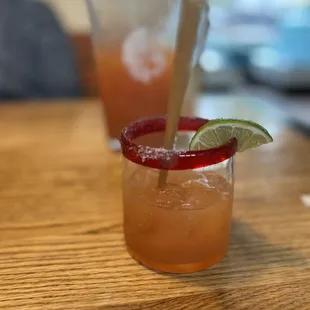 Margaritas with my sister! Half of pitchers