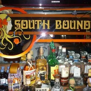 a variety of liquors