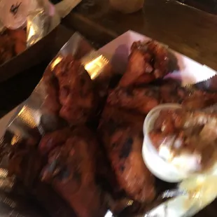 Wings so good they had to be blurred
