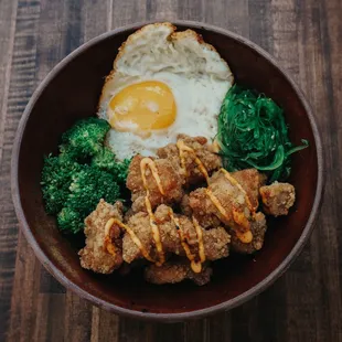 Karaage rice bowl