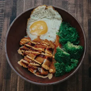 chicken katsu rice bowl