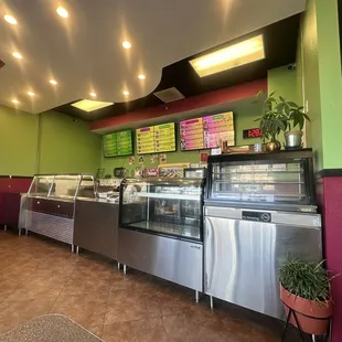 Inside front counter.