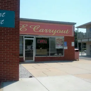 the front of the store