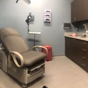 One of the treatment rooms for regular medical visits.