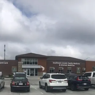 Frontside facing parking lot.