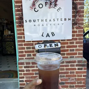 Outside enjoying my coffee!