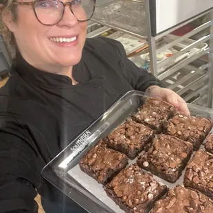 Salted caramel brownie