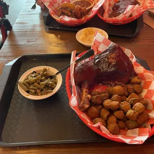 Chicken, green beans and okra