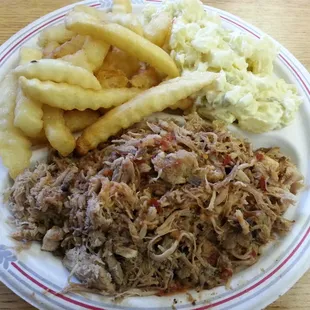 $6.60 - Chopped BBQ Plate  - 4 Stars - And again, you can't beat this price for this much meat!