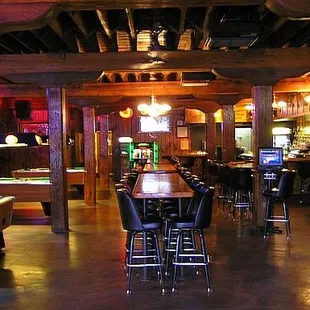 a pool table and billiards tables