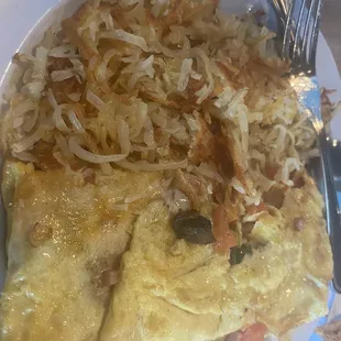 Veggie omlette + ham