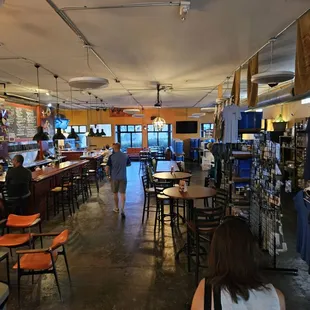 the inside of a restaurant