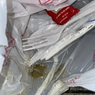 Poorly packaged food results in a wet, sticky mess.
