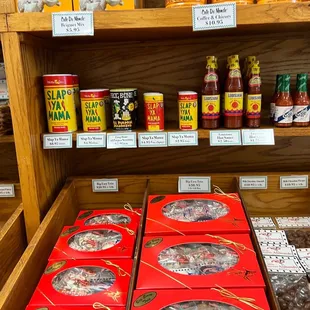 a variety of condiments and condiments