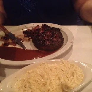 16oz rib-eyed steak. Cooked to perfection!!
