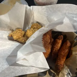 Rajun Cajun wings all flats and shrimp