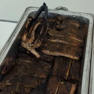 Juicy smoked fall off the bone ribs