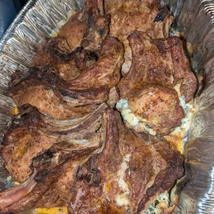 Catering order Stuffed Pork Chops (Spinach and Cream cheese