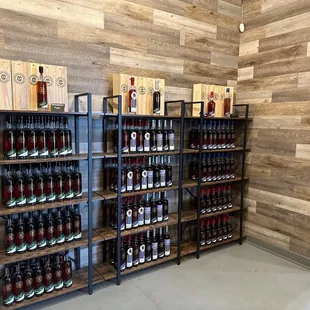 shelves of beer and wine