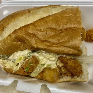 Po Boy with shrimp