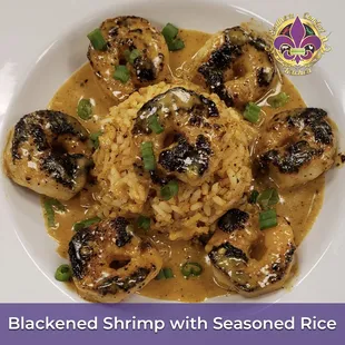 Blackened Shrimp with Seasoned Rice!