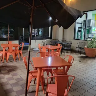 Outside dining area