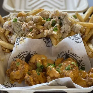 Who Dat Shrimp and Crab Cajun Fries