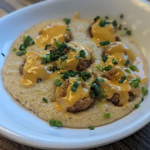 Grits and who dat shrimp