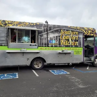 food truck parked in a parking lot