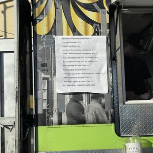 a sign on the door