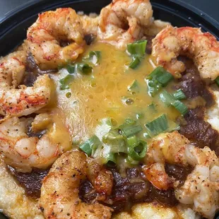 Shrimp and Grits with Cajun gravy