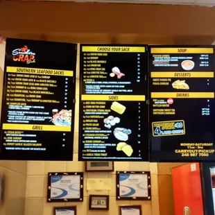Menu board