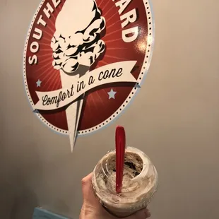 12 oz. Coffee, Vanilla, and Chocolate Concrete with Oreo