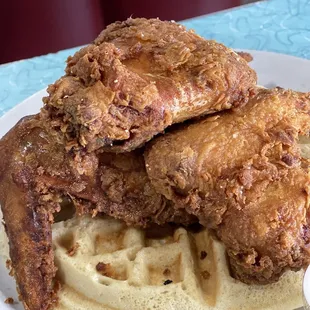 Chicken Wings and Waffle