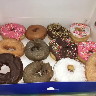 a box of assorted donuts