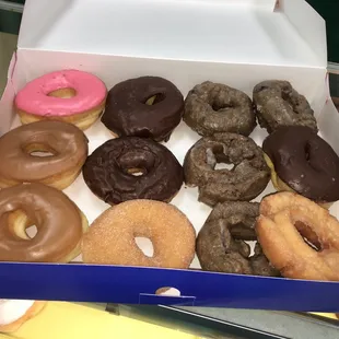 a box of assorted donuts