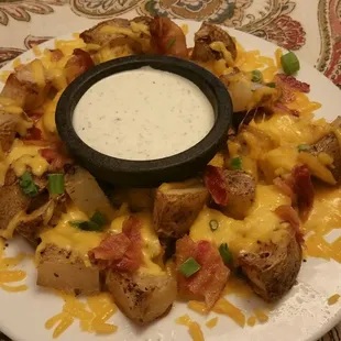 Loaded potatoes appetizer