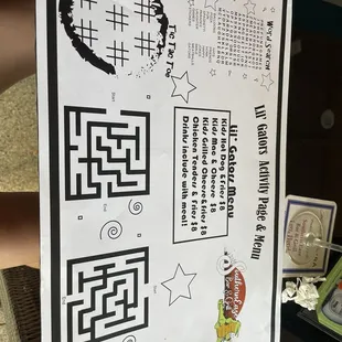 Kids menu - **Beware- they overcharged us by almost double**