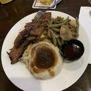 Brisket, green beans, potatoes