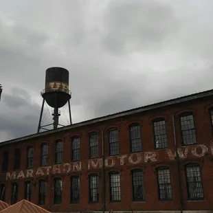 Outside of the Marathon Motor Building. They did a great job of restoring it for the retailers inside.