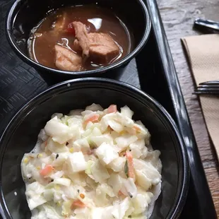 Cole slaw and chicken tortilla soup. Loved them!